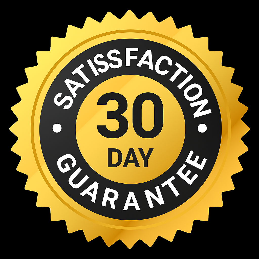 30-day satisfaction guarantee badge